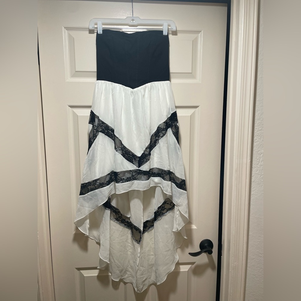 Speechless Black and White Lace Dress